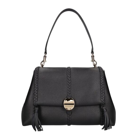 Chloe NWT Penelope Large Top-Handle Bag in Black Smooth Grained Leather - Picture 1 of 16